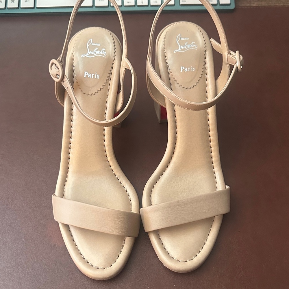 Christian Louboutin Nude Heels size 40 1/2
